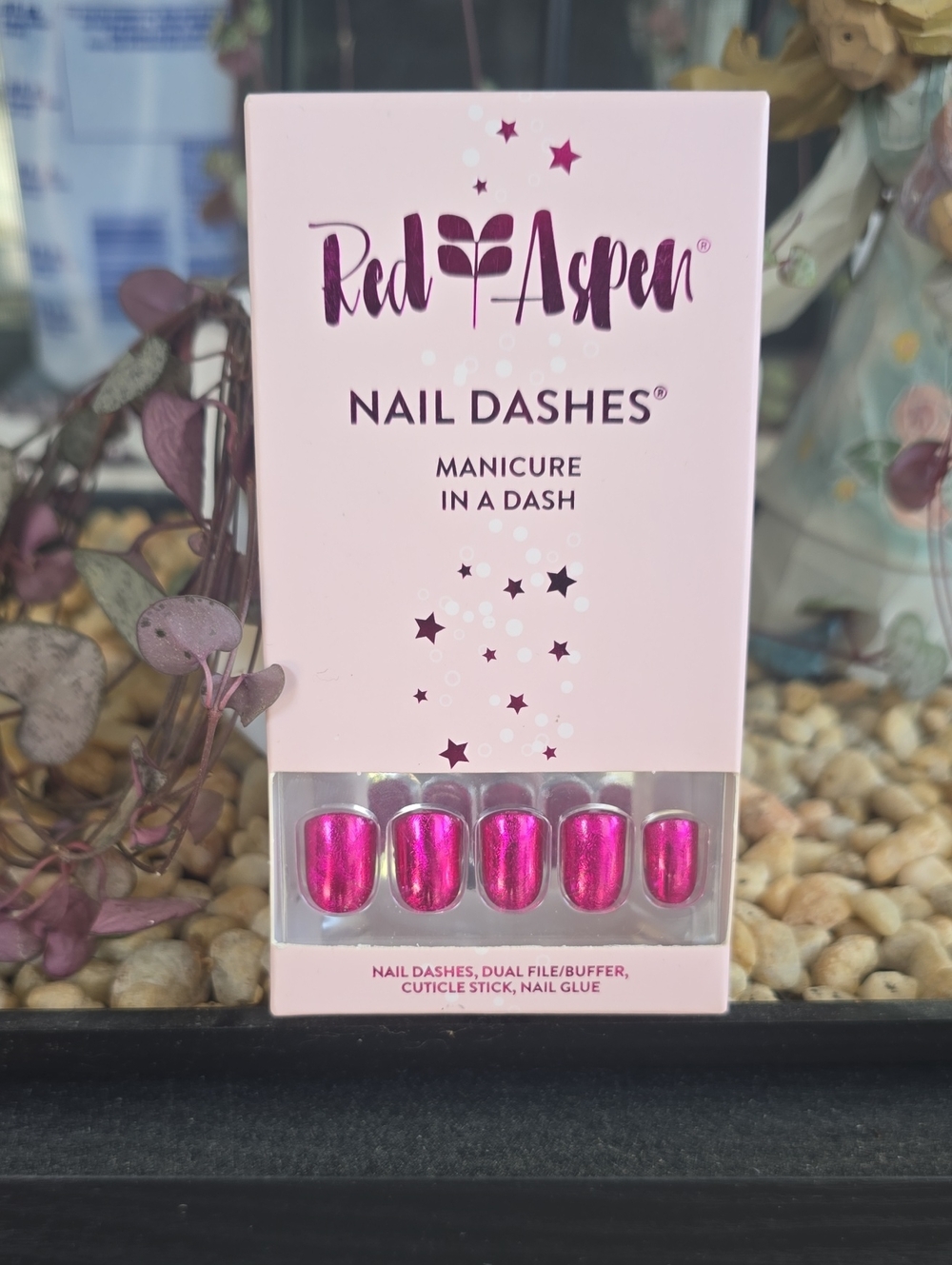 Red Aspen Nail Dashes Susie Q Loves Pink